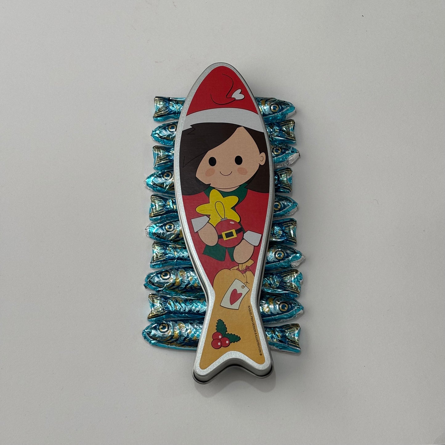 Sardine-Shaped Tin - Mrs. Claus