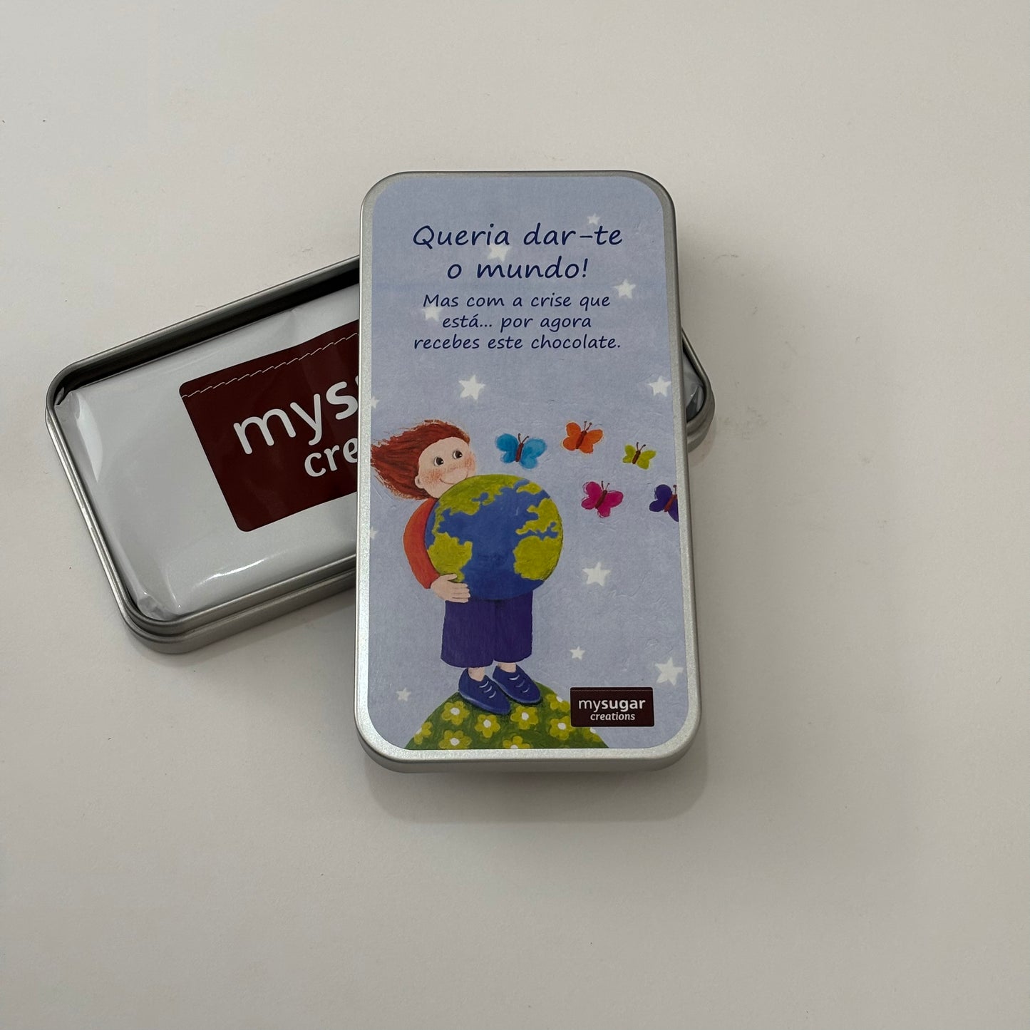 Chocolate Bar Tin - I Wanted to Give You the World