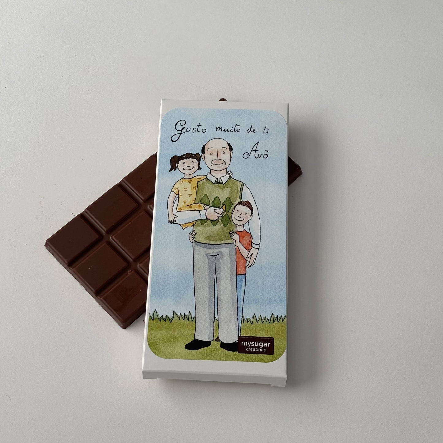 Caixa de tablete - Gosto muito de ti Avô
