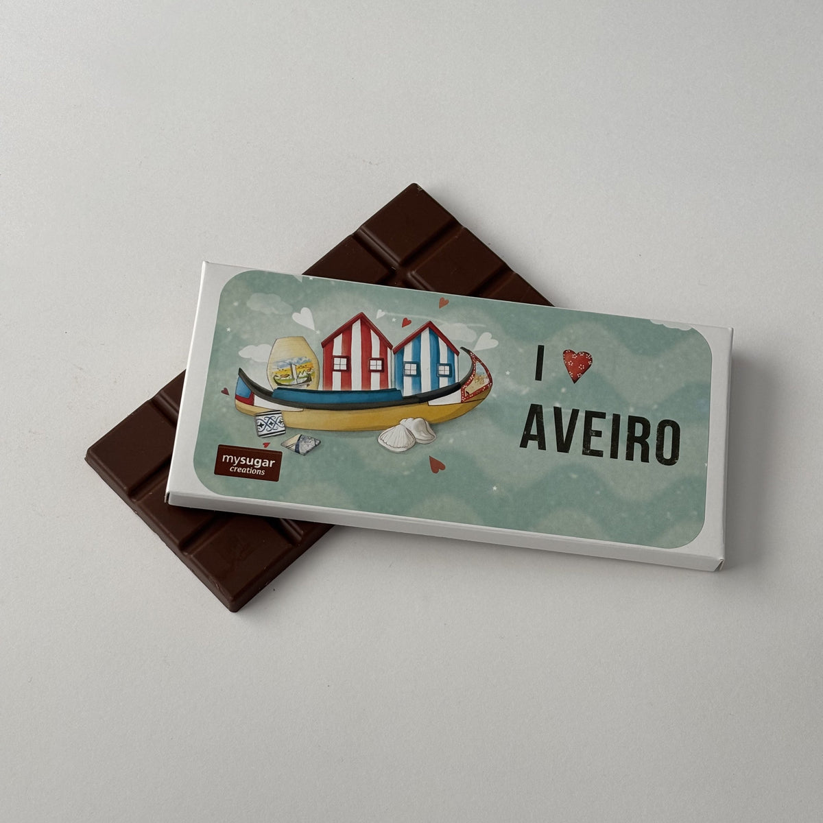Caixa de tablete - I ❤️ Aveiro