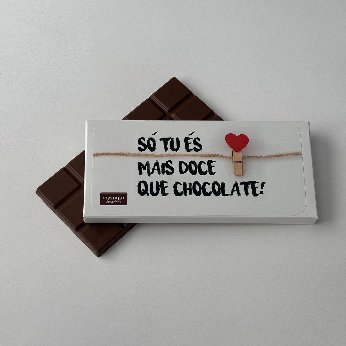 Caixa de tablete - Só tu és mais doce que chocolate