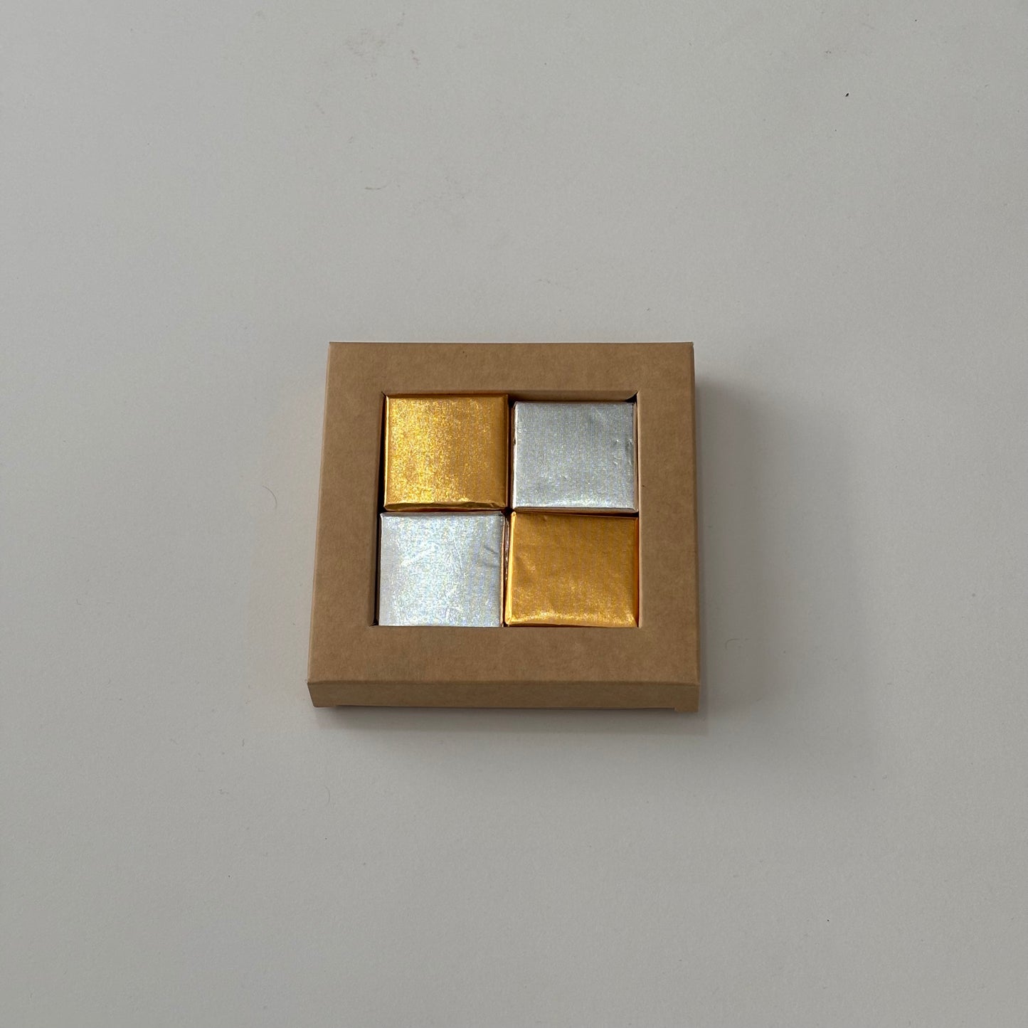 Kraft Box to Personalize - 4 Chocolate Squares