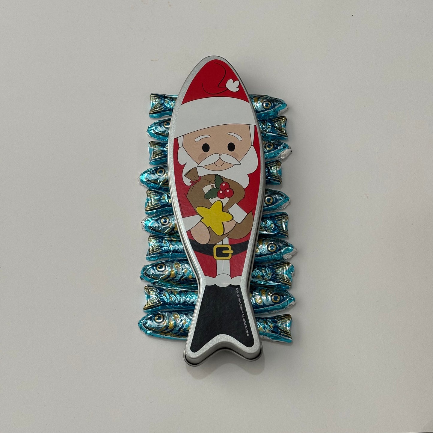 Lata em forma de sardinha - Pai Natal
