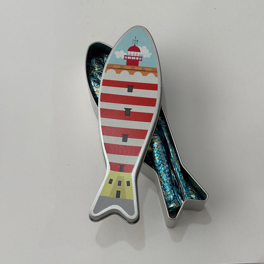 Sardine-Shaped Tin - Lighthouse