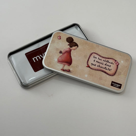 Lata de tablete - Ser tua afilhada é mais doce que chocolate