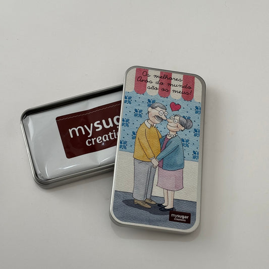 Chocolate Bar Tin - The Best Grandparents in the World Are Mine