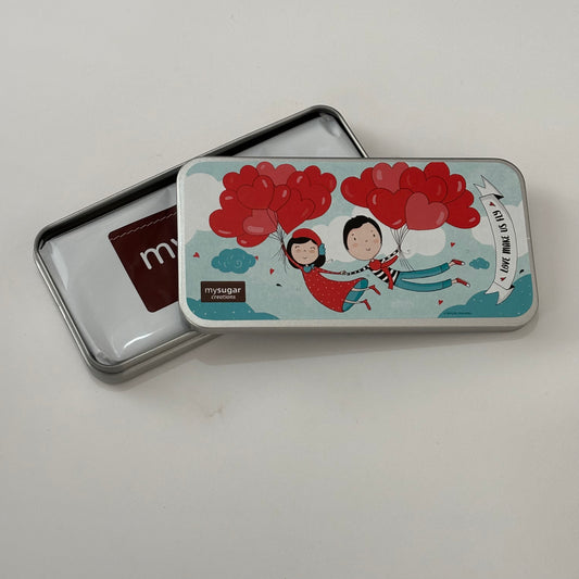 Chocolate Bar Tin - Love Makes Us Fly (Balloons)