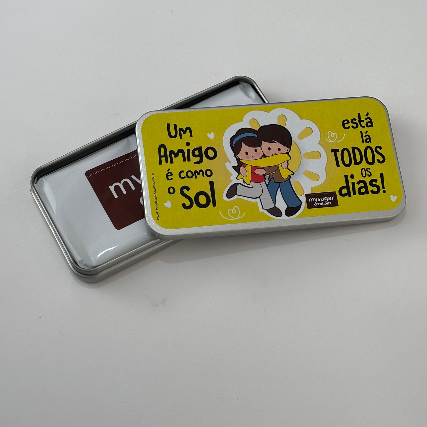 Lata de tablete - Um amigo é como o sol