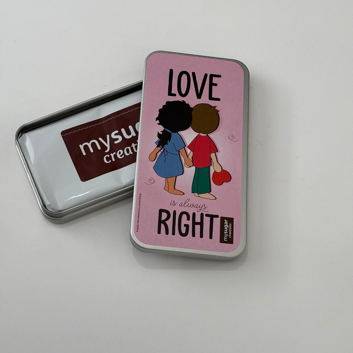 Chocolate Bar Tin - Love is always right
