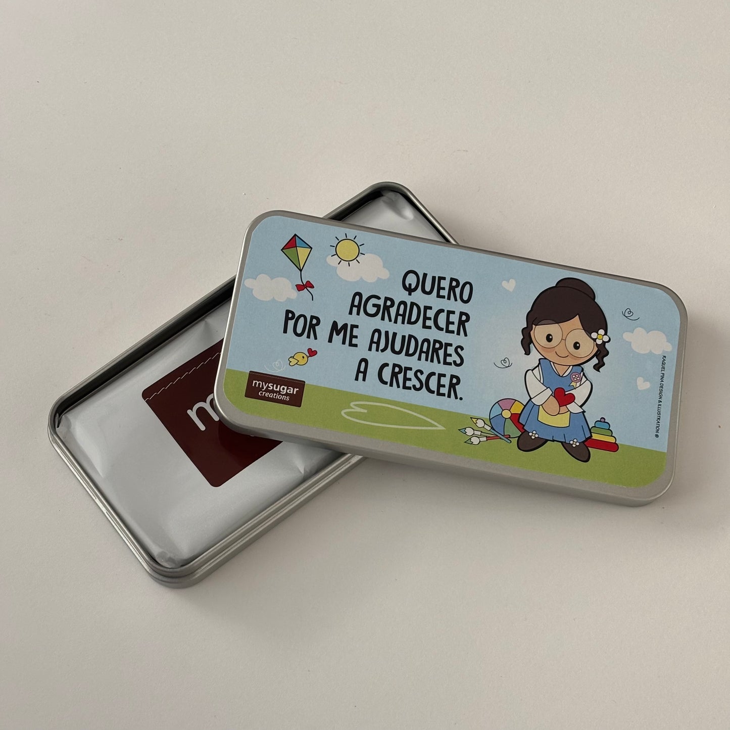Chocolate Bar Tin - I Want to Thank You for Helping Me Grow