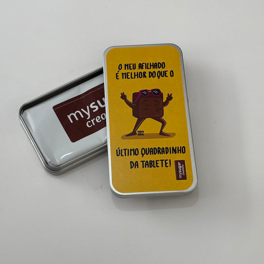 Chocolate Bar Tin - My Godson is Better Than the Last Square of the Chocolate Bar