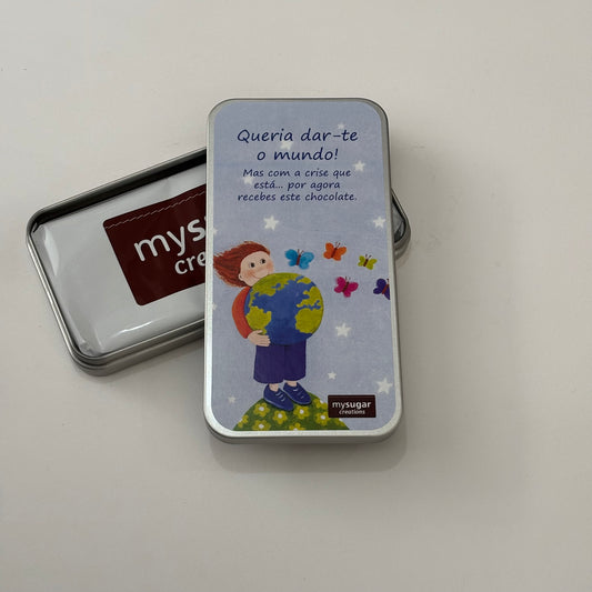 Lata de tablete - Queria dar-te o mundo