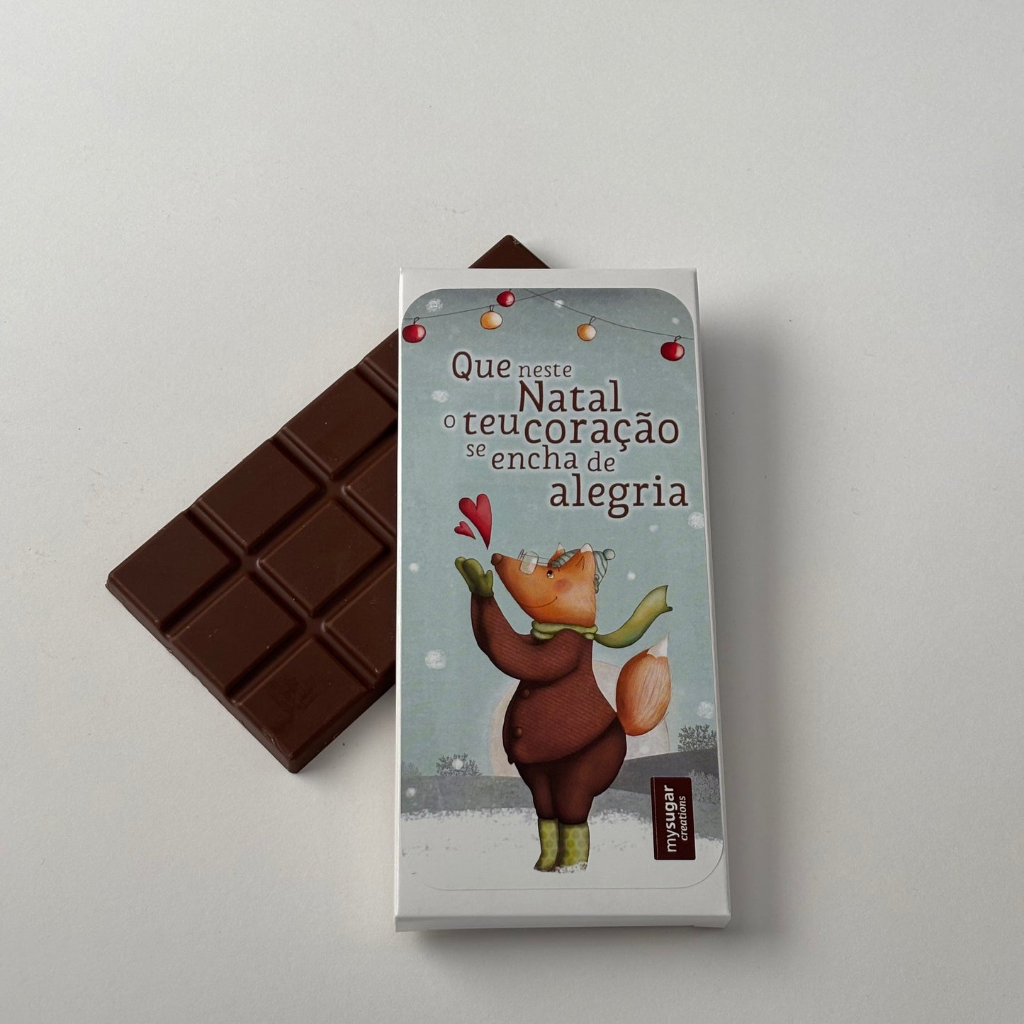 Caixa de tablete - Que neste Natal o teu coração se encha de alegria