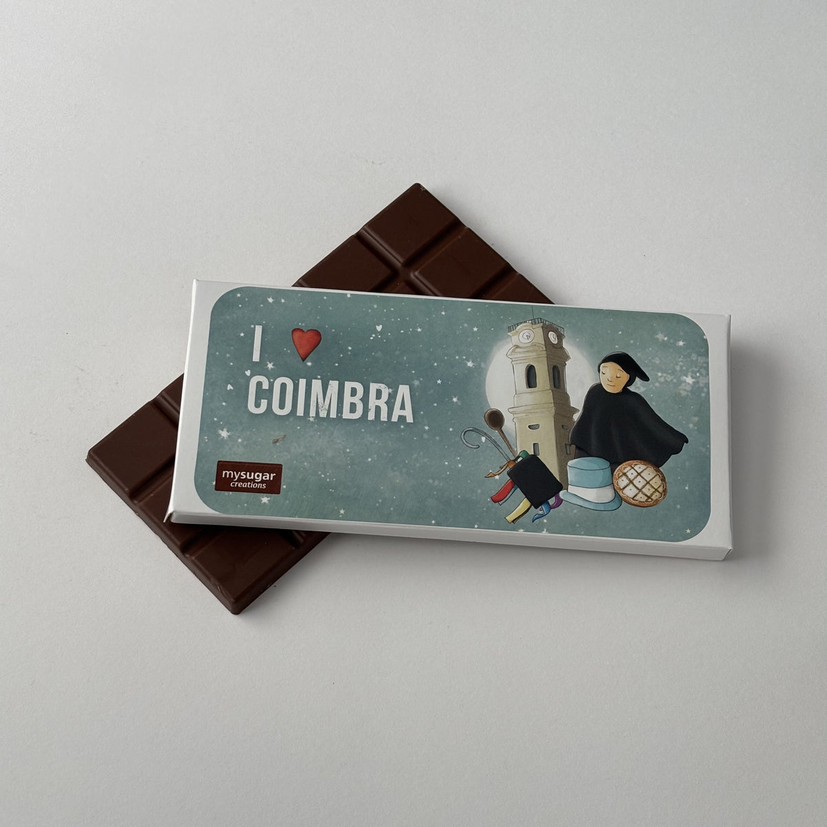 Caixa de tablete - I ❤️ Coimbra