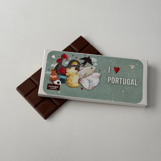 Caixa de tablete - I ❤️ Portugal