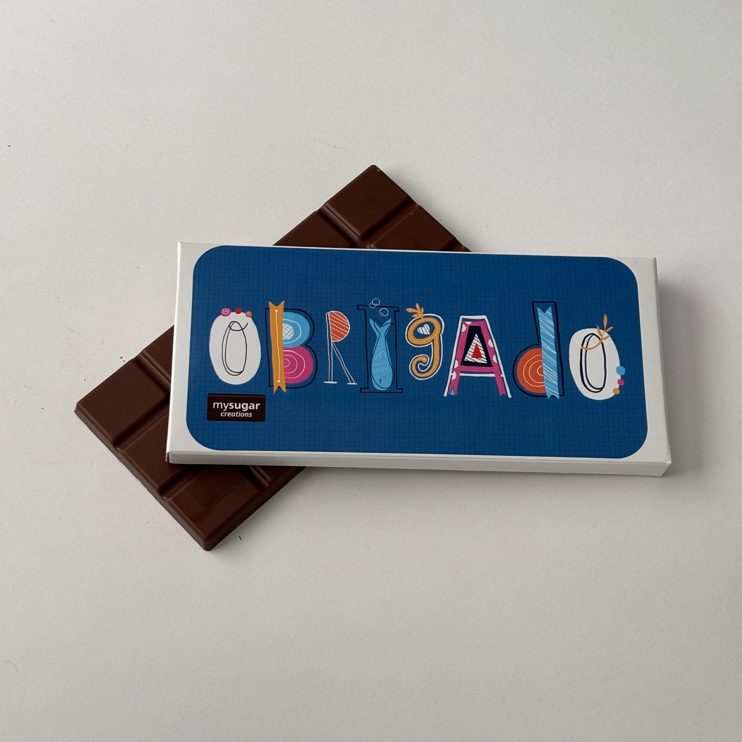 Chocolate Bar Box - Thank You (Blue)