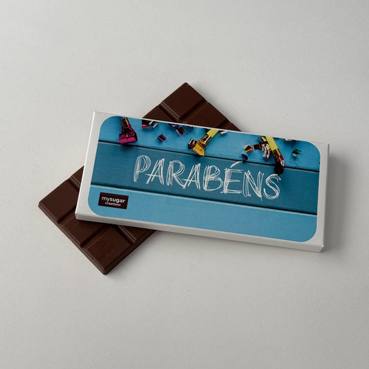 Caixa de tablete - Parabéns