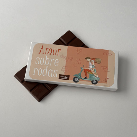 Caixa de tablete - Amor sobre rodas