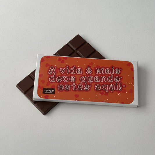 Caixa de tablete - A vida é mais doce quando estás aqui