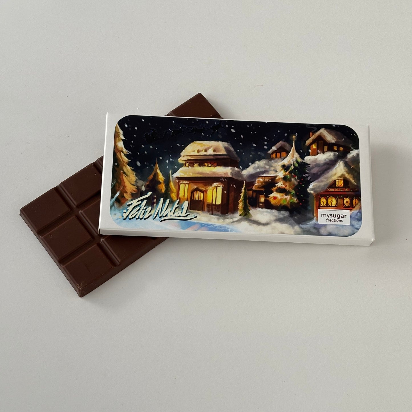 Caixa de tablete - Feliz Natal (nevão)